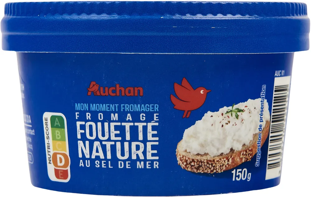 Fromage fouetté nature au sel de mer