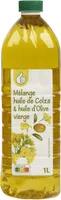 Mélange huile de colza et huile d'olive vierge