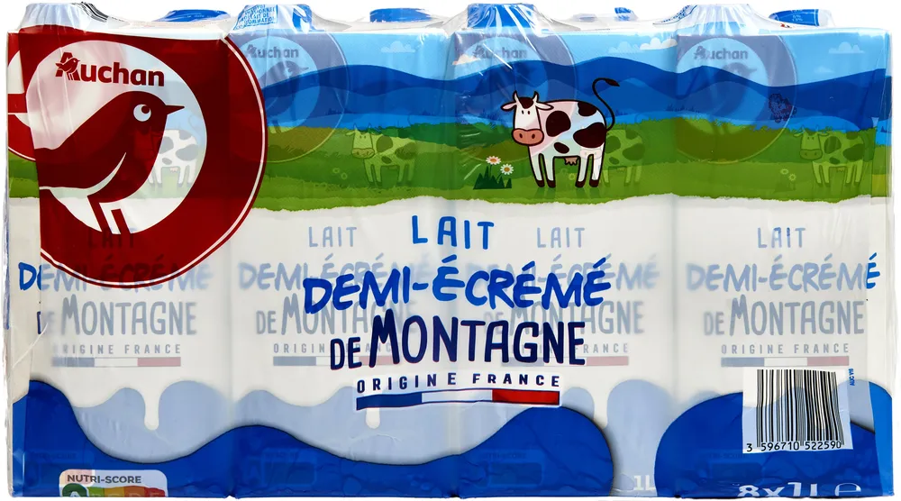 Lait demi écrémé de montagne