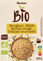 Boulgour millet quinoa rouge graines de tournesol
