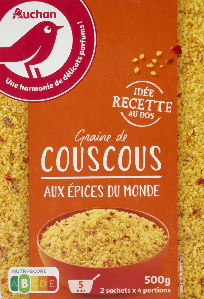 Graine de couscous aux épices du monde