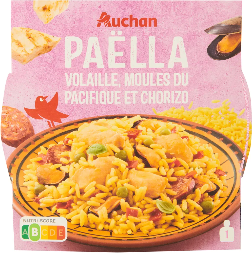 Paëlla volaille, moules du pacifique et chorizo