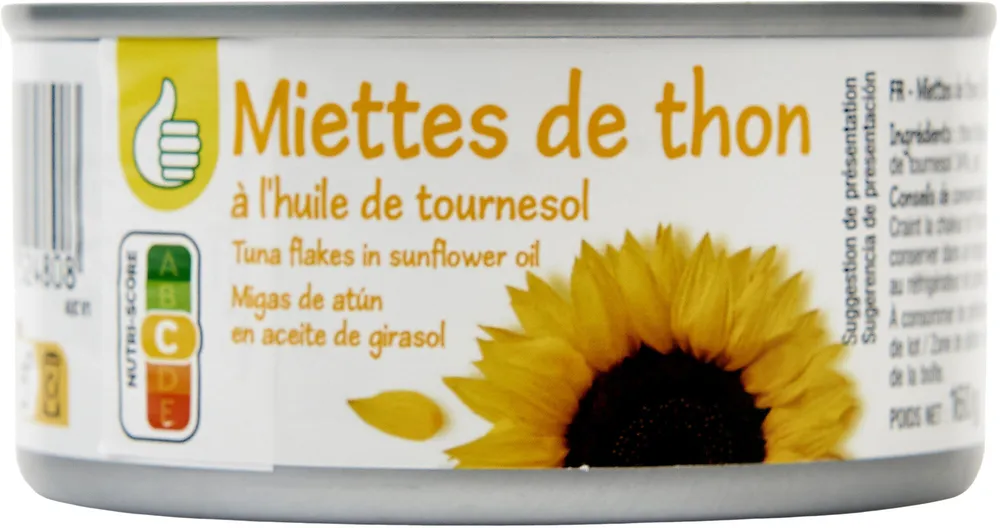Miettes de thon à l'huile de tournesol