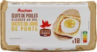 Auchan oeufs dates du jour de ponte sol x18