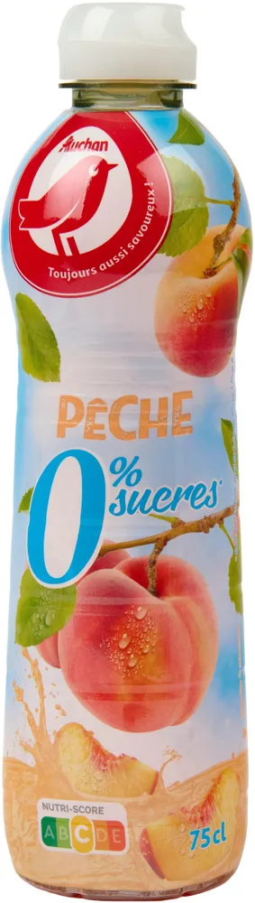 Pêche, 0% sucres**Sans sucres pour 20cl de boisson diluée 1 pour 9