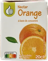 Nectar d'orange à base de concentré - Teneur en fruits : 50% minimum