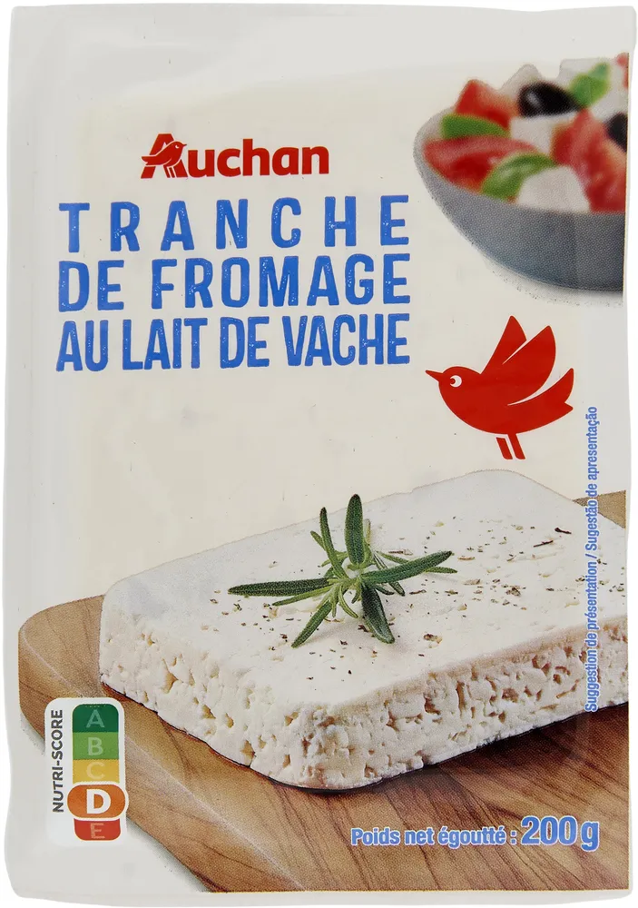 Tranche de fromage au lait de vache