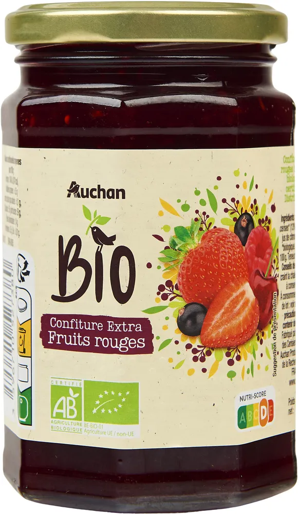 Bio confiture extra fruits rouge