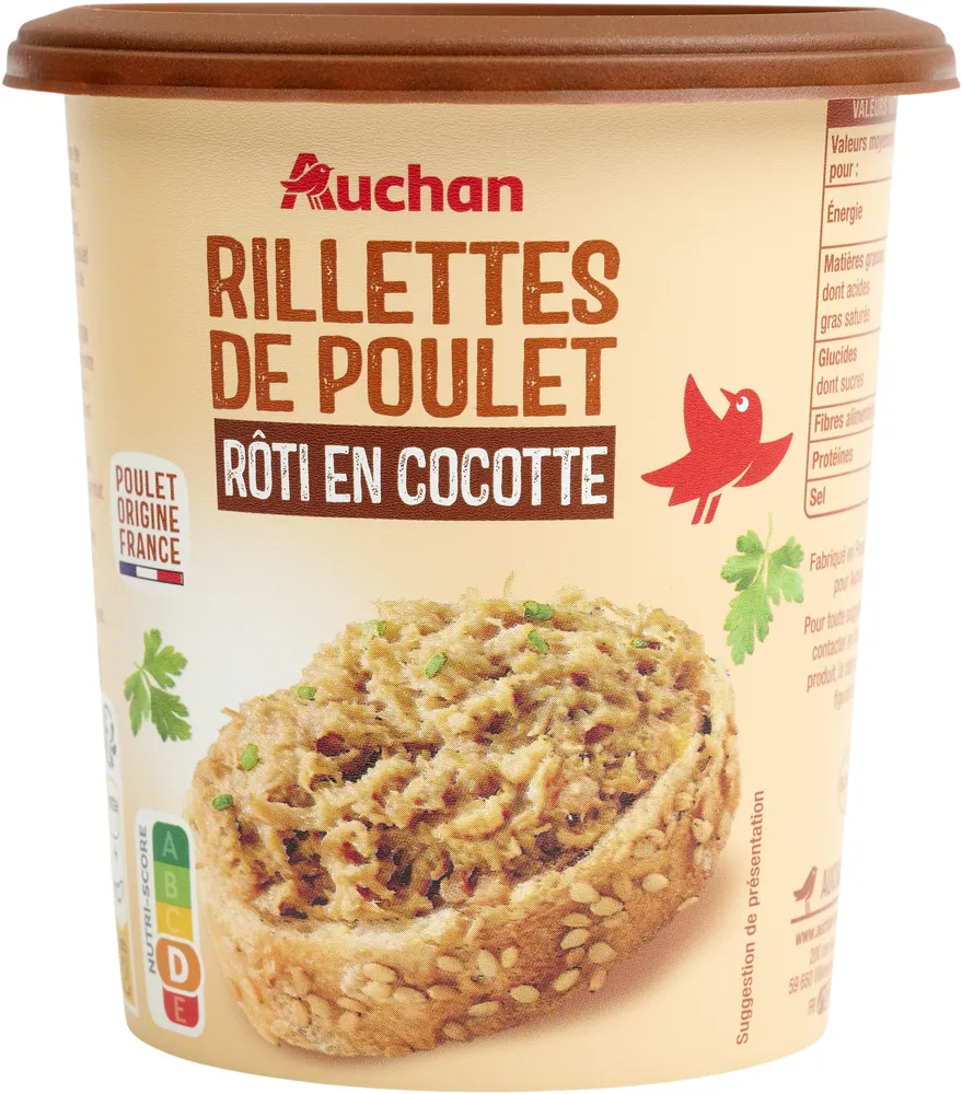 Rillettes de poulet rôti en cocotte