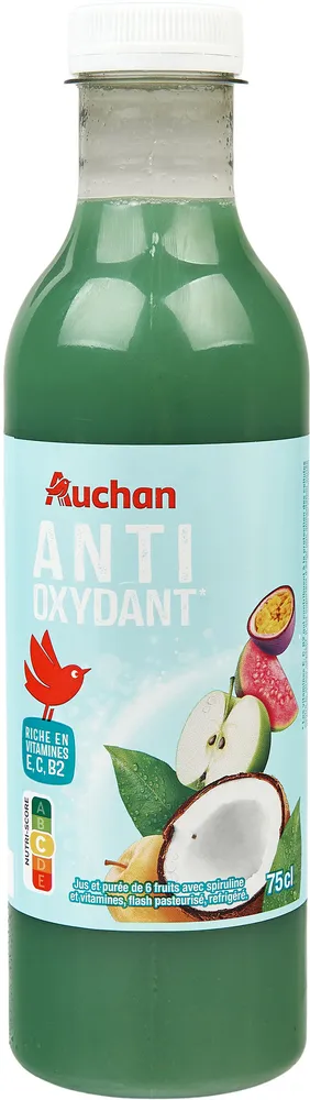 ANTIOXYDANTPomme, Eau de coco, Goyave, Fruit de la Passion, Spiruline + Vitamines