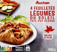4 feuilletés légumes du soleil pâte pur beurre