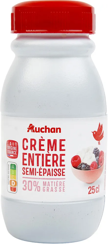 Crème entière semi-épaisse 30% matière grasse