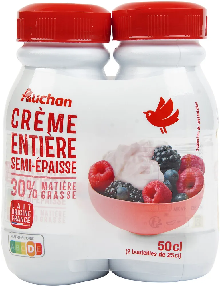 Crème entière semi épaisse