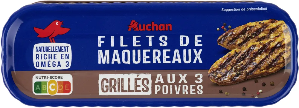 Filets de maquereaux grillés aux 3 poivres