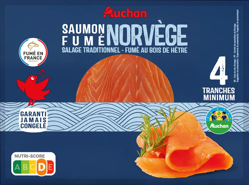 saumon fumé Norvège - salage traditionnel, fumé au bois de hêtre
