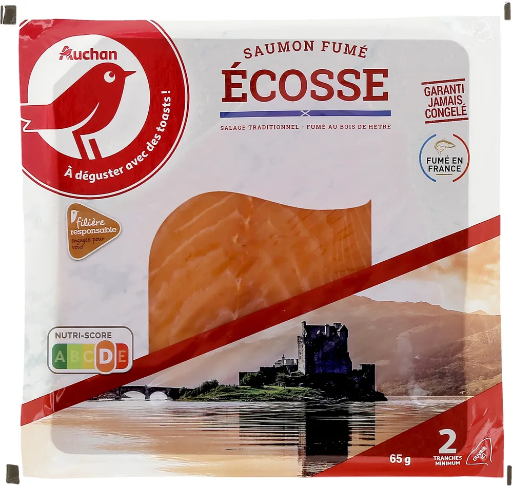 saumon fumé Ecosse - salage traditionnel, fumé au bois de hêtre