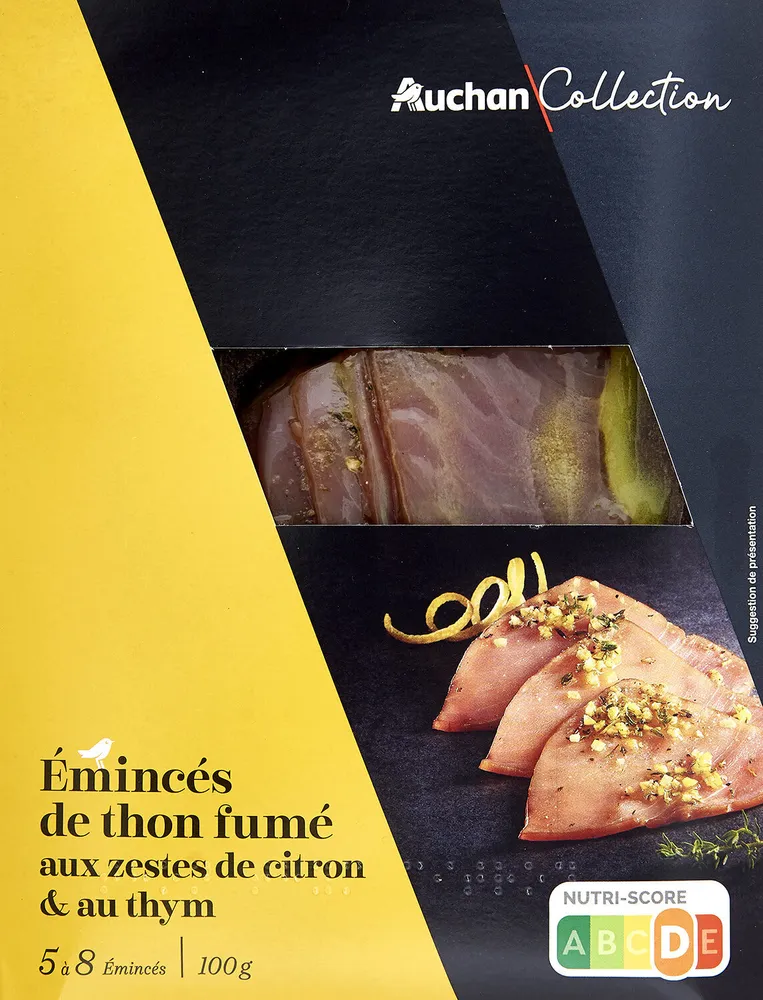 Eminces de thon fumé aux zestes de citron et au thym