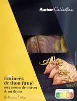 Eminces de thon fumé aux zestes de citron et au thym