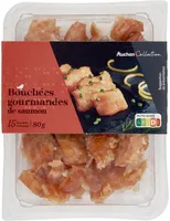 Bouchées gourmandes de saumon 80g AUCHAN