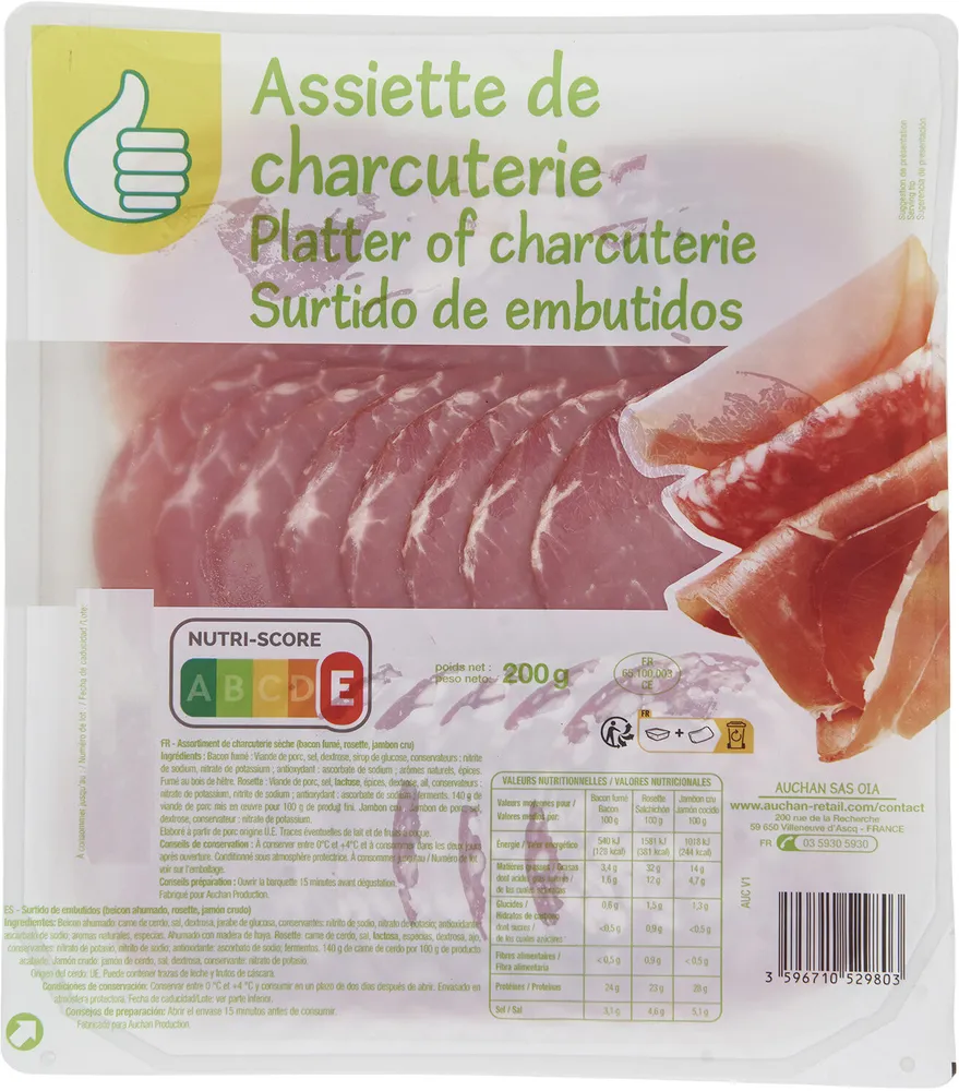 Assiette de charcuterie