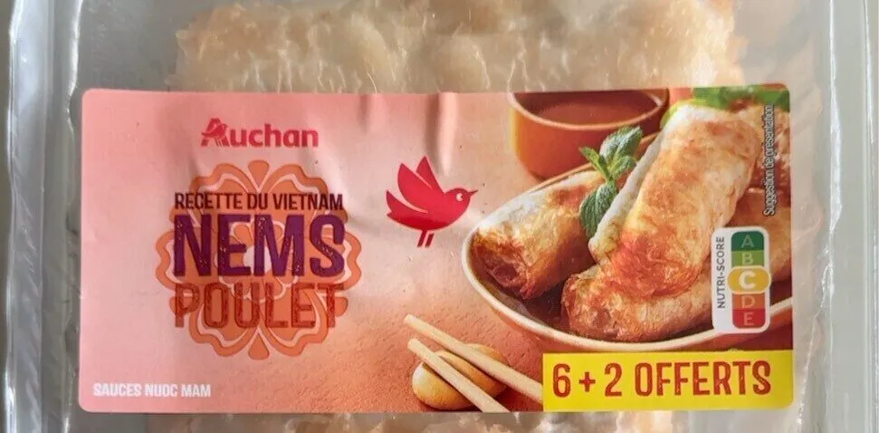 RECETTE D'ASIEnems poulet menthe sauce nuoc mam8 nems + 3 sachets de sauce