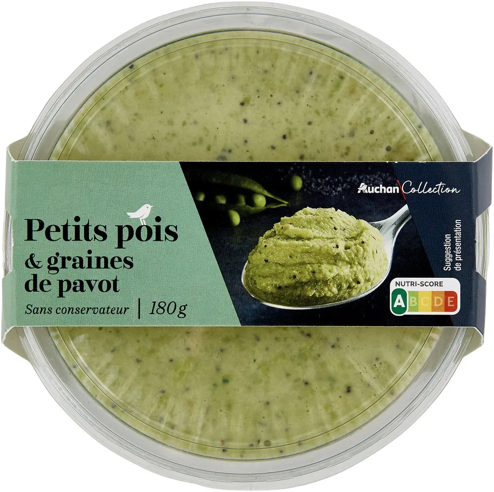 Petits pois et graines de pavot - sans conservateur