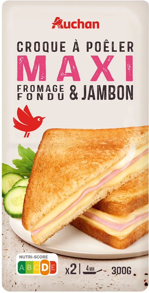CROQUE À POÊLER MAXI FROMAGE FONDU et JAMBON
