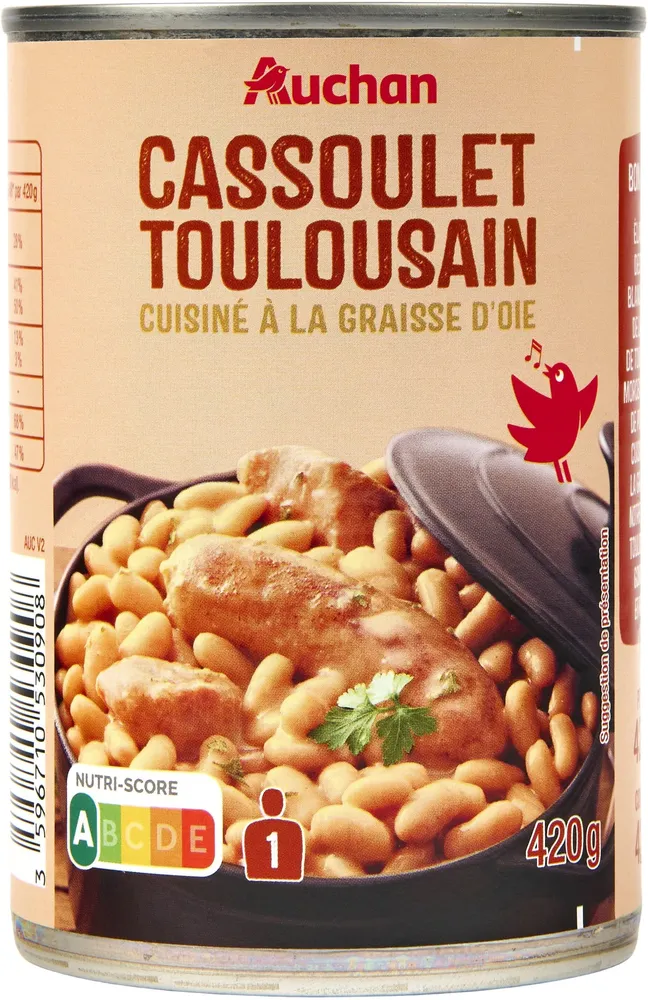 Cassoulet Toulousain cuisiné à la graisse d'oie