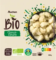 Auchan bio cultivons le bon choux fleurs 600 gr