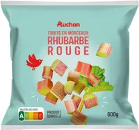 Fruits en morceaux rhubarbe rouge
