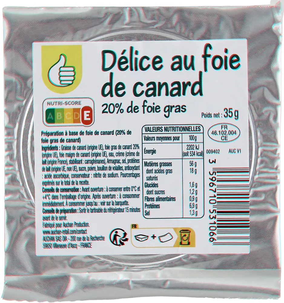 Délice au foie de canard