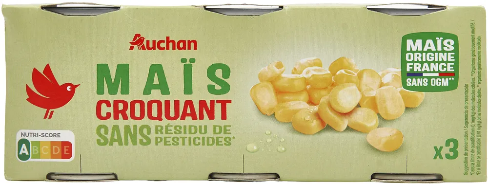Maïs doux en grains sous-vide