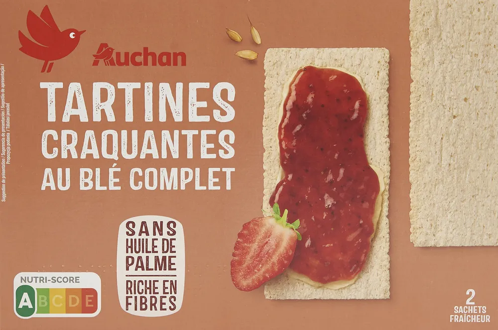Tartines craquante au blé complet