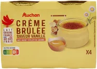 Crème brûlée saveur vanilleavec sachet d'éclats de caramel