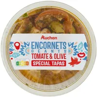 Encornets géants tomate et olives vertes