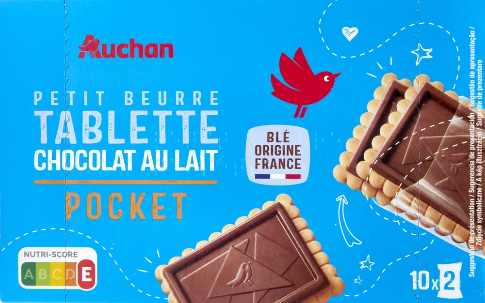 Petit beurre tablette chocolat lait pocket