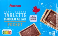 Petit beurre tablette chocolat lait pocket