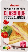 CROQUE À POÊLER CLASSIQUEFROMAGE FONDU et JAMBON