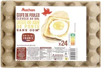 Oeufs de poules elevees au soldates du jour de pontesans ogm*x24