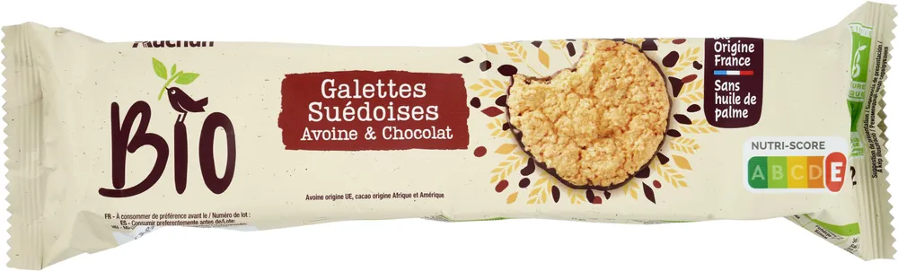 Galettes Suédoises Avoine et Chocolat