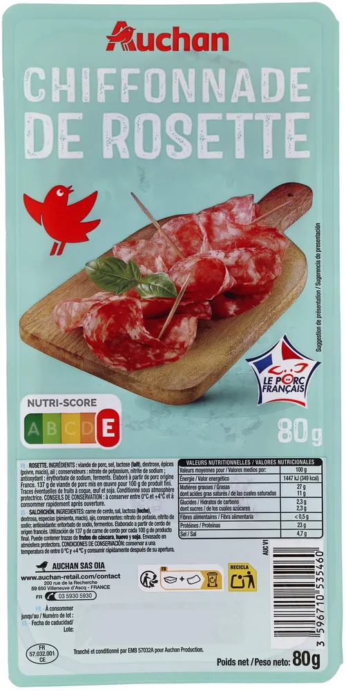Chiffonnade de Rosette