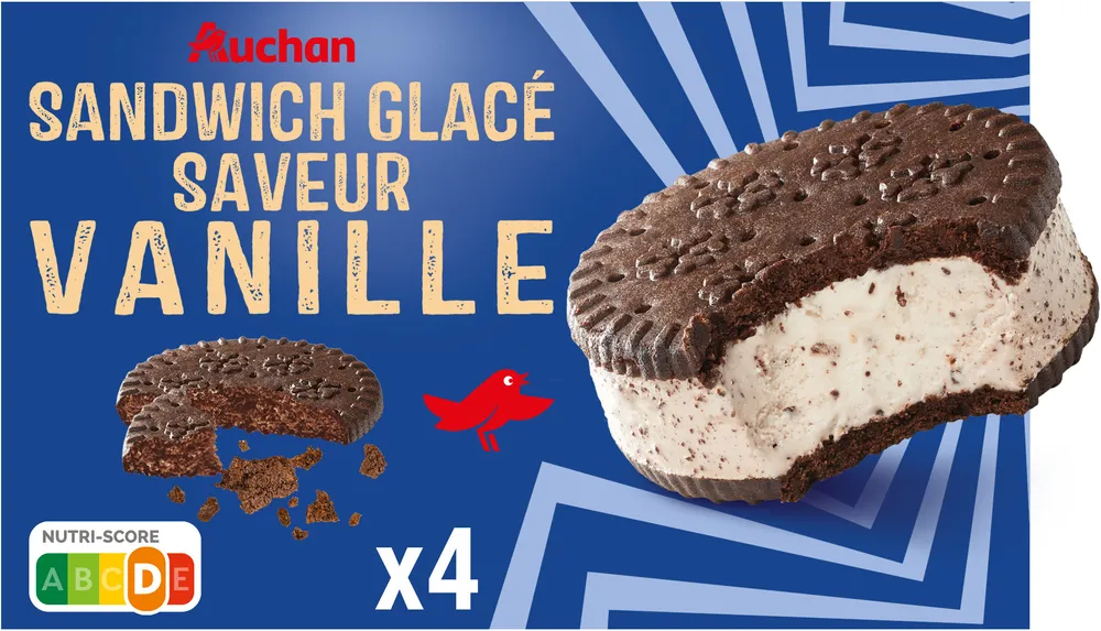 Sandwich glacé vanille