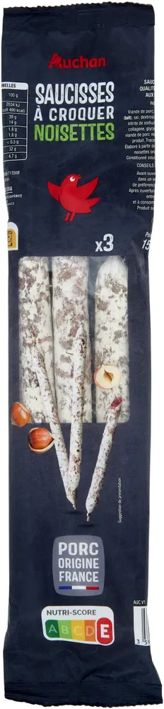 Saucisses à croquer noisettes