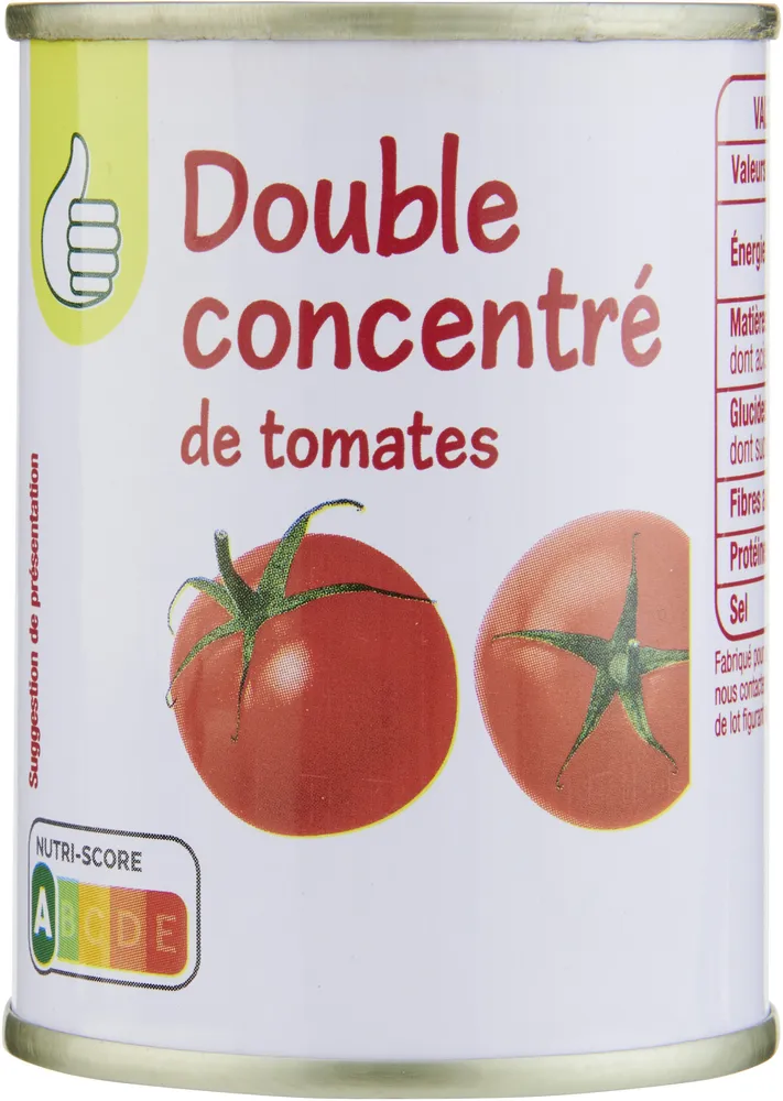 Double concentré de tomates.