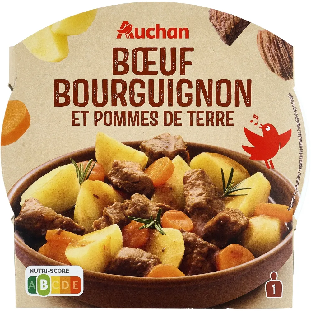 Bœuf bourguignon et pommes de terre