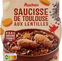 Saucisses de Toulouse aux lentilles