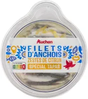 Filet d'anchois marinés et zestes de citron
