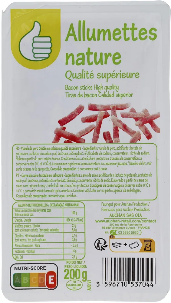 Allumettes nature qualité supérieure