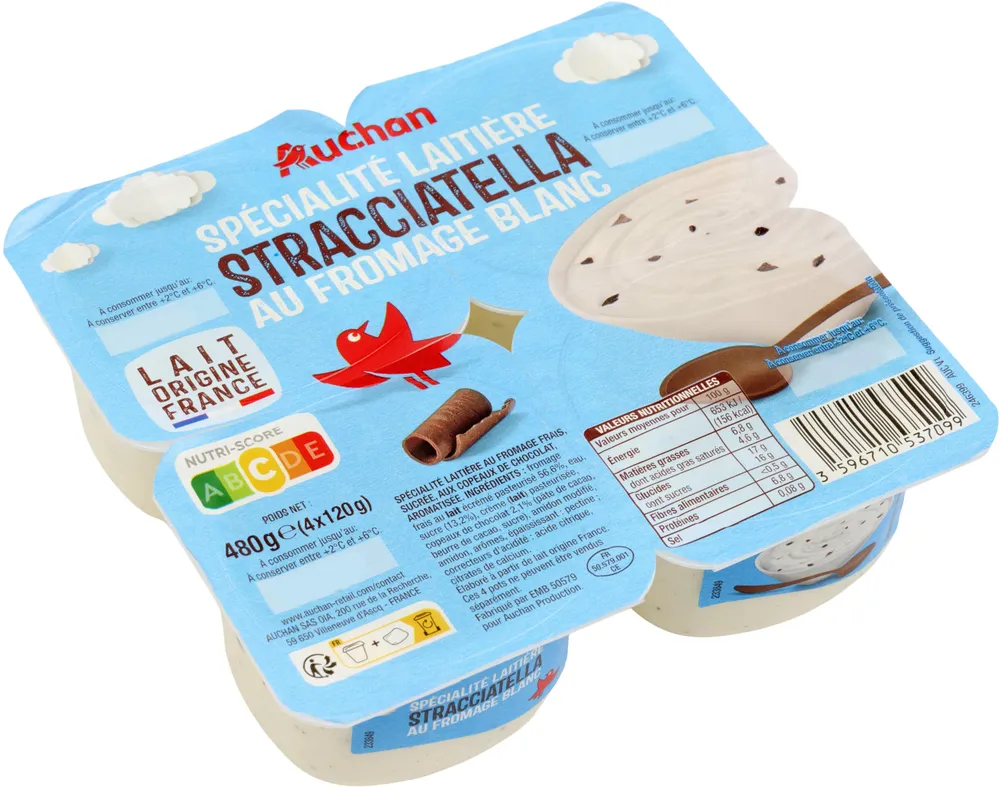 Stracciatella au fromage blanc