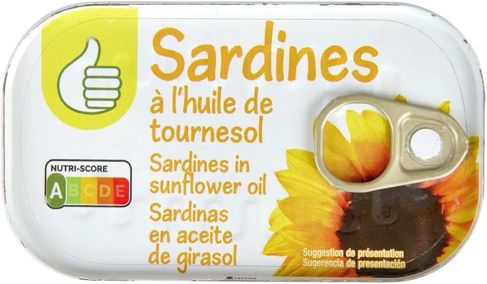 Sardines à l'huile de tournesol